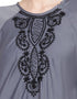 Modern Hand embroidered Umbrella Nida Abaya Grey