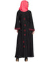 Muslim Hand embroidered Umbrella Nida Abaya Black