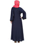 Islamic Hand embroidered Umbrella Nida Abaya Blue