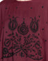 Muslimah Thread Embroidered Nida Kaftan Maroon
