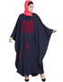 Chic Thread Embroidered Nida Kaftan Blue