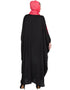 Modern Thread Embroidered Nida Kaftan Black