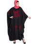 Modern Thread Embroidered Nida Kaftan Black