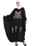 Dubai Thread Embroidered Nida Kaftan Black