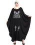 Dubai Thread Embroidered Nida Kaftan Black
