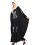Dubai Thread Embroidered Nida Kaftan Black