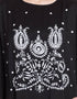 Dubai Thread Embroidered Nida Kaftan Black