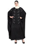 Islamic Thread Embroidered Nida Kaftan Black