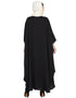 Islamic Thread Embroidered Nida Kaftan Black
