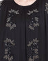 Islamic Thread Embroidered Nida Kaftan Black