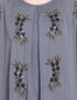 Arabic Thread Embroidered Nida Kaftan Grey