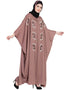 Chic Thread Embroidered Nida Kaftan Coffee