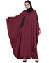 Trendy embellished patch Nida Kaftan Maroon