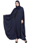 Modern embellished patch Nida Kaftan Navy Blue