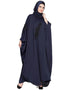 Modern embellished patch Nida Kaftan Navy Blue