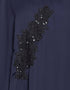 Modern embellished patch Nida Kaftan Navy Blue