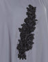 Dubai embellished patch Nida Kaftan Grey