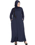 Women Front zip and slit patch work Nida Abaya Navy Women Online shopping USA