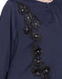 Women Front zip and slit patch work Nida Abaya Navy Women Online shopping USA
