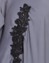 Muslimah embroidered patch Umbrella Abaya Grey Women Online shopping USA