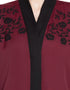 Chic Front Open embroidered Dubai Kaftan Maroon Women Online shopping USA