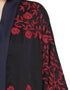 Trendy Front Open embroidered Dubai Kaftan Black