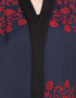 Modern Front Open embroidered Dubai Kaftan Navy Blue Women Online shopping USA