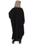 Modest tread embroidered butterfly Dubai Kaftan Black Women Online shopping USA