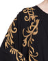 Modest tread embroidered butterfly Dubai Kaftan Black Women Online shopping USA