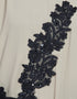Islamic embellished patch contrast sleeve Kaftan Cream Women Online shopping USA