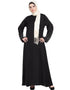Trendy hand embroidered with Pearl at sleeve A line Nida Abaya Black Women Online shopping USA