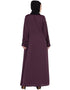 Modern embellishment at chest and sleeve A line Nida Abaya Wine Women Online shopping USA