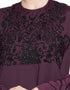 Modern embellishment at chest and sleeve A line Nida Abaya Wine Women Online shopping USA