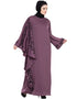 Dubai embroidered Butterfly SleeveParty Nida Abaya Purple Women Online shopping USA