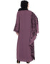 Dubai embroidered Butterfly SleeveParty Nida Abaya Purple Women Online shopping USA
