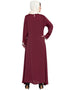 Muslim Pearls embellished A line Nida Abaya Purple Women Online shopping USA