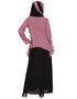 Modest contrast Double layer hand work a line Abaya Light Purple Women Online shopping USA