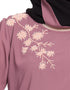 Modest contrast Double layer hand work a line Abaya Light Purple Women Online shopping USA
