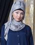Trendy Decorative Button Front Open Nida Abaya Navy Blue