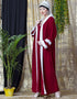 Dubai contrast band with inner Dubai Kaftan Red
