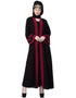 Muslim contrast band with inner Dubai Kaftan Maroon