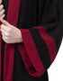Muslim contrast band with inner Dubai Kaftan Maroon