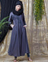 Arabic Hand embroidered Umbrella Nida Abaya Navy Blue