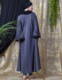 Arabic Hand embroidered Umbrella Nida Abaya Navy Blue