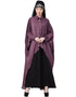 Muslimah Front Open Shirt Kaftan With Inner Casual Abaya Purple
