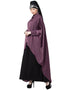 Muslimah Front Open Shirt Kaftan With Inner Casual Abaya Purple
