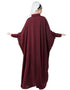 Chic Front Open Shirt Kaftan With Inner Casual Abaya Maroon