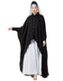 Modern Front Open Shirt Kaftan With Inner Casual Abaya Black