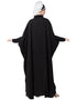 Modern Front Open Shirt Kaftan With Inner Casual Abaya Black