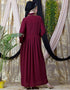 Modern shirt collar executive Abaya Maroon